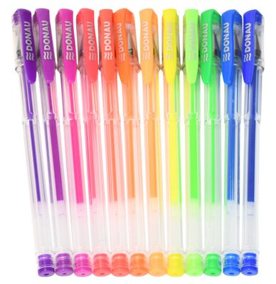Set 12 penne gel Donau colori neon assortiti 322262