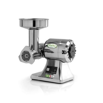 KALINDRA | FAMA. TS8. Professional meat grinder with 60 mm mouth. Four options available in stainless steel and aluminum.