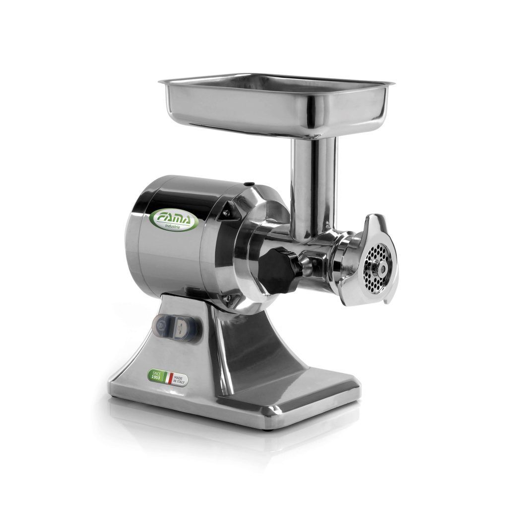 KALINDRA | FAMA. TS12. Professional meat grinder with 70 mm mouth. 8 versions available in stainless steel and aluminum.
