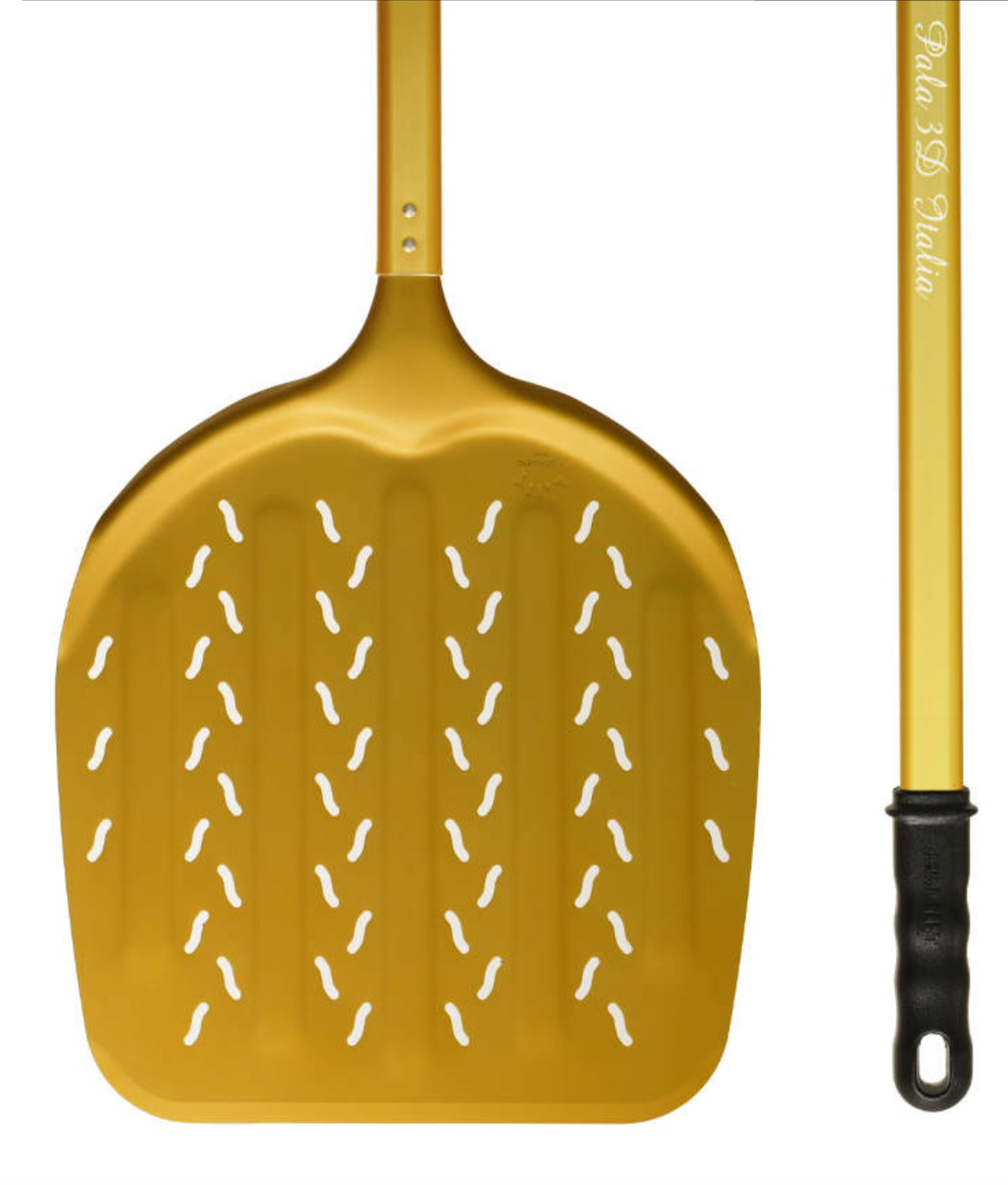 KALINDRA | Lilly. Pala pizza ITALIA 3D GOLD perforated, aluminum - h 170 cm