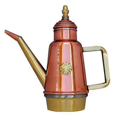 KALINDRA | Lilly. NAPOLETANA. Copper and brass oil dispenser with capacities from 250 ml to 1.5 liters