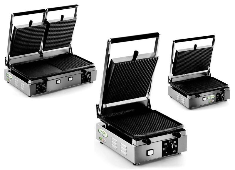 KALINDRA | FAMA. Grill plate available with smooth or ribbed top. 3 models
