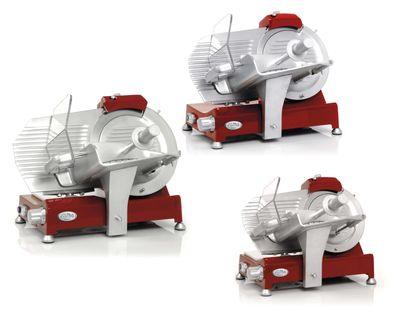 KALINDRA | FAMA. Red gravity slicers, silver knobs. Single phase KALINDRA | FAMA. Red gravity slicers, silver knobs. Single phase