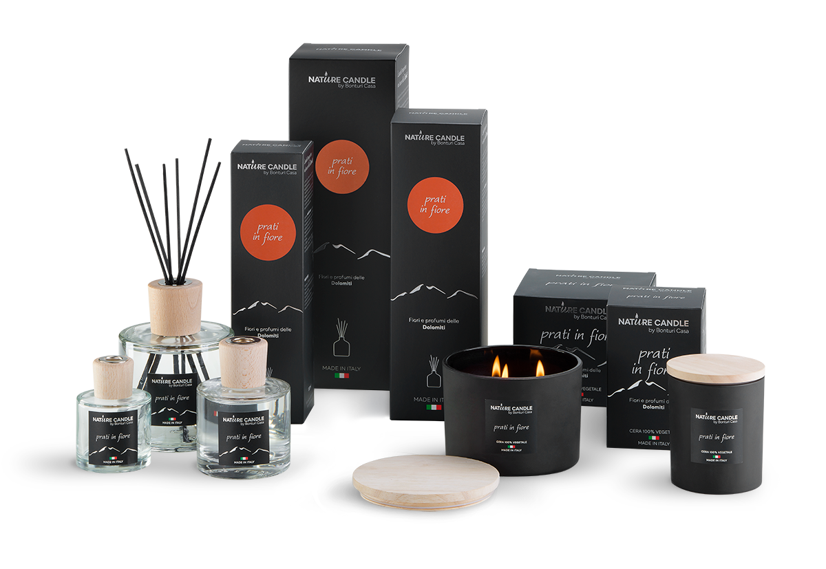 KALINDRA | B Casa. Candles, 100% vegetable. Dolomites Line: Flowering meadows