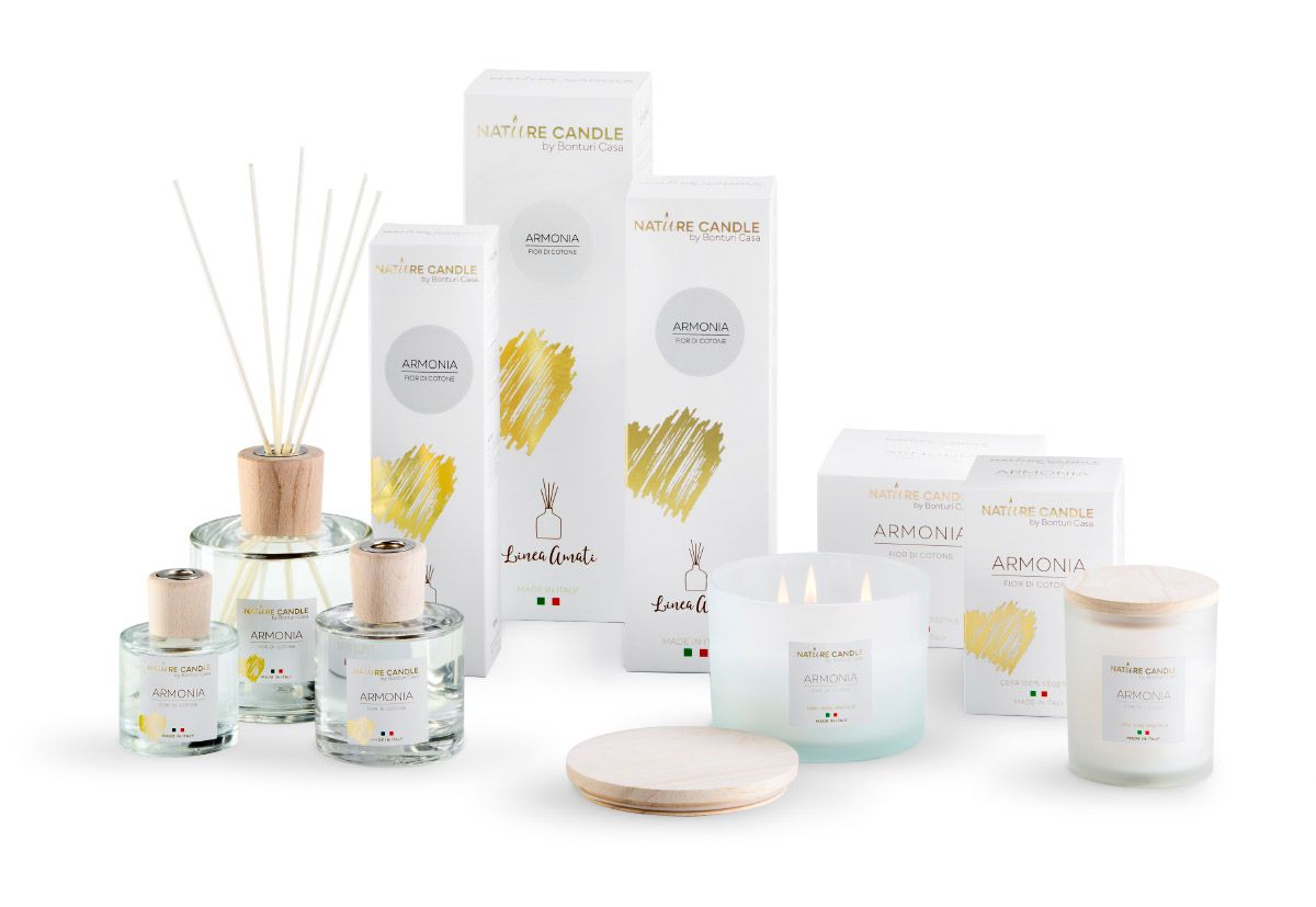 KALINDRA | B Casa. Candles, 100% vegetable, Amati line. Harmony: Cotton flower