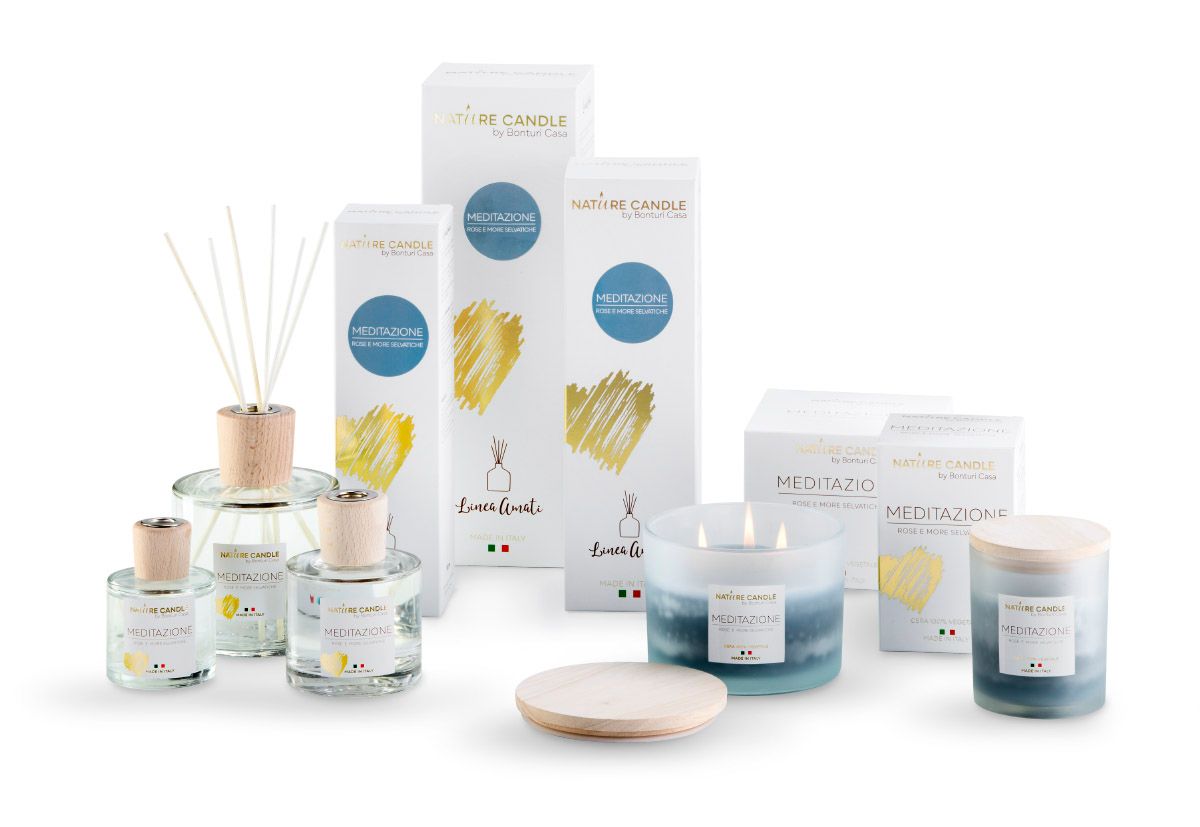 KALINDRA | B Casa. Candles, 100% vegetable, Amati line. Meditation: Wild Roses and Blackberries