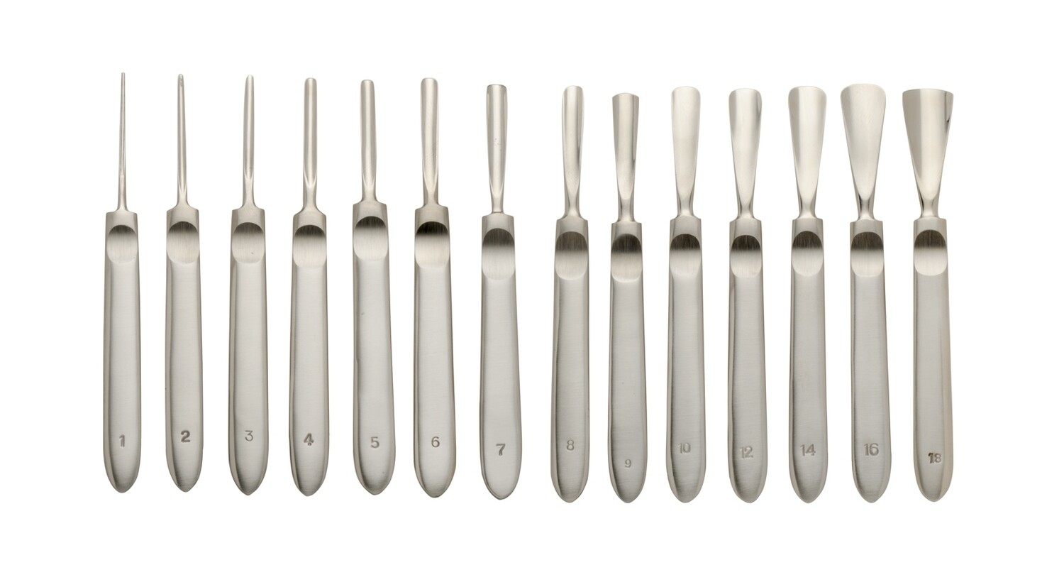 Fixed gouge X-Care Inox Plus in steel and carbon. Flat handle. Kalindra cutlery