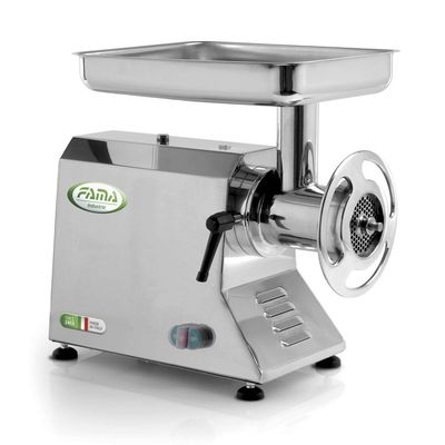 KALINDRA | FAMA. TI32. Hachoir à viande professionnel caréné et ventilé avec ouverture de 98 mm. 8 solutions disponibles en acier inoxydable et en aluminium