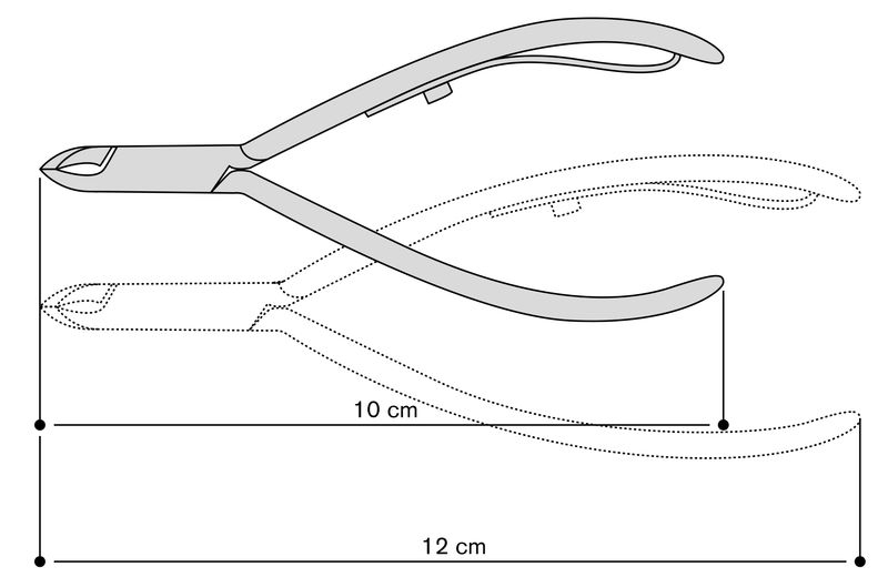 Cobalt Leather Nipper, Rounded, Overlapping, Single Bar Spring. Available in 6 Models. Kalindra Cutlery