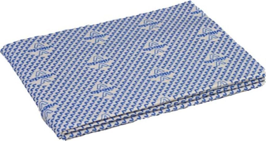 Floor cloth with high absorbency and dirt pick-up capacity; durable and tear-proof. Does not leave lint.