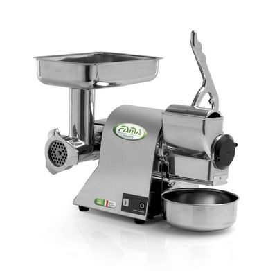 KALINDRA | FAMA. TGI8. Professional meat grinder and grater with 60 mm opening. 4 solutions available in Stainless Steel and Aluminum