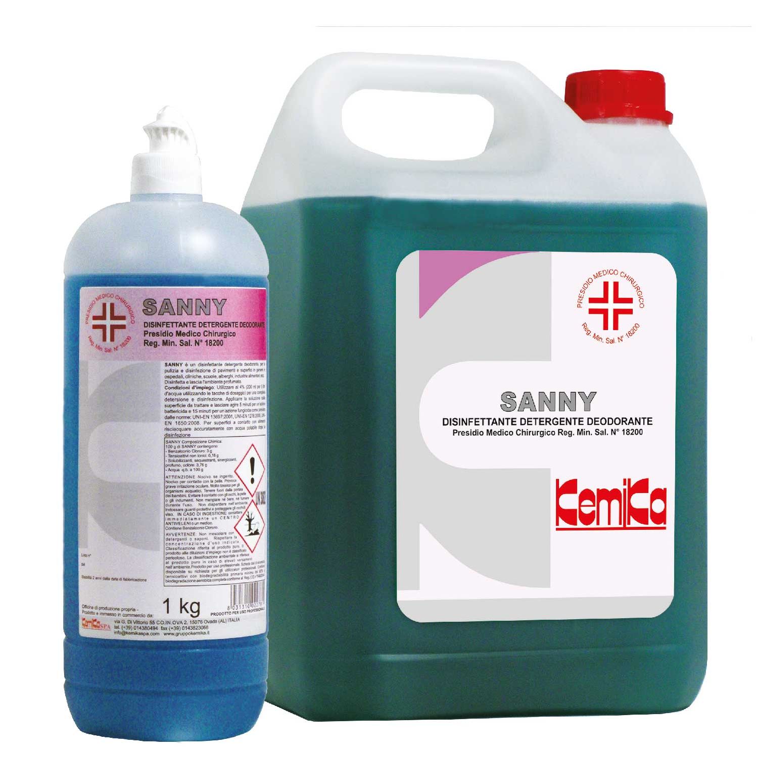 KALINDRA | Kemika. Sanny: Disinfectant cleaner deodorizer for surfaces