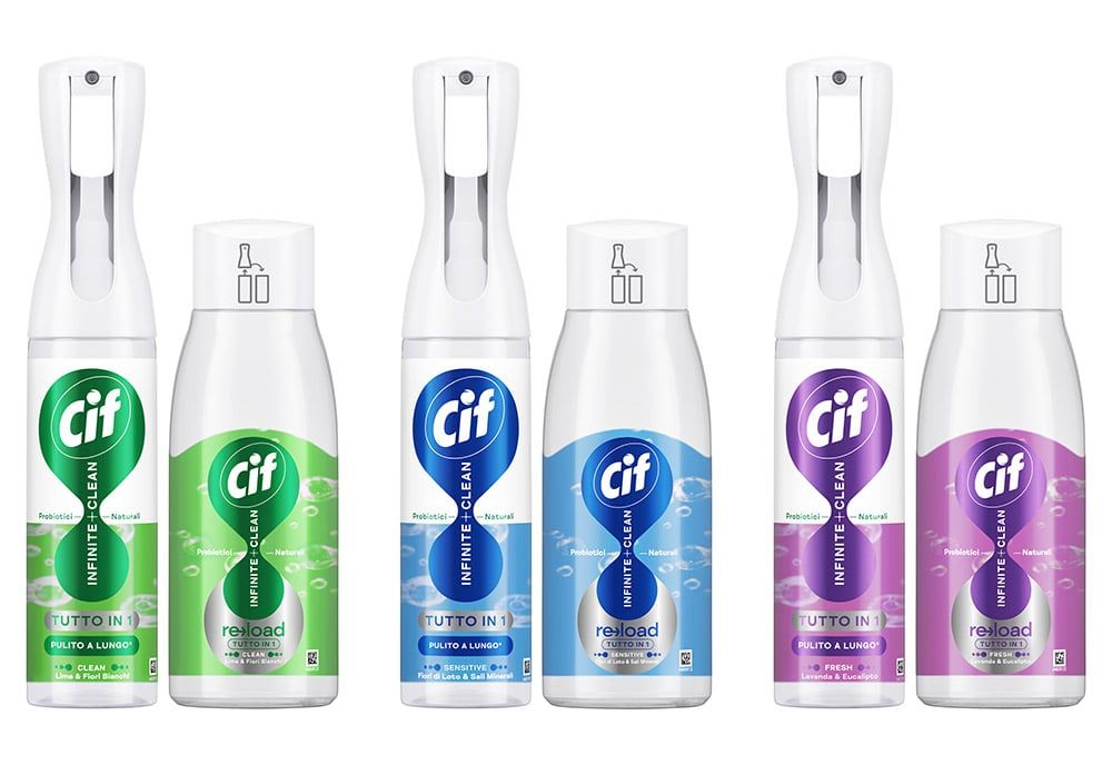 CIF Infinite &amp; Clean Spray. Product, refill and starter kit