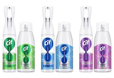 CIF Infinite &amp; Clean Spray. Producto, recarga y kit de inicio