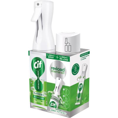 CIF Infinite &amp; Clean Spray. Producto, recarga y kit de inicio