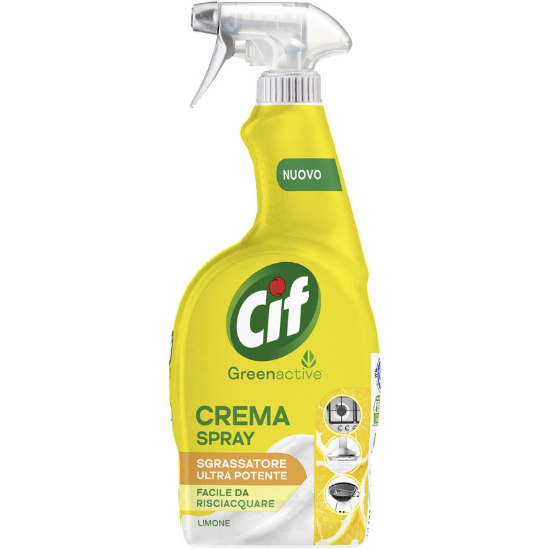 CIF. Spray crème dégraissante citron Green Active. Contenu 650 ml
