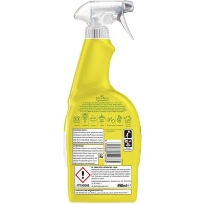 CIF. Green Active lemon degreasing cream spray. Content 650 ml