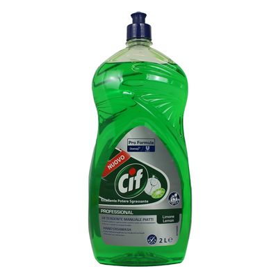 CIF. Lemon Dishwashing Detergent in 2,000 ml Package