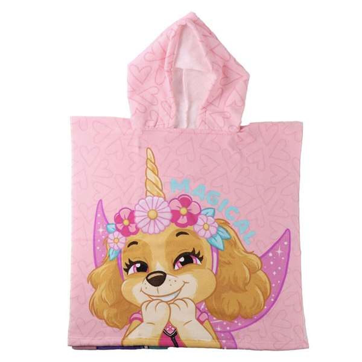 KALINDRA | BB. Poncho-Towel with Hood The Paw Patrol Pink 55 x 77 cm