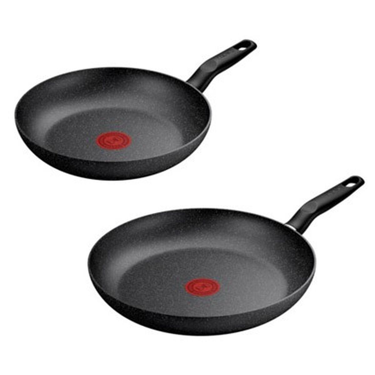 KALINDRA | BB. Pan Tefal DARK ESSENTIAL Black Aluminium Ø 24 cm Ø 28 cm 2 Pieces (2 Units)