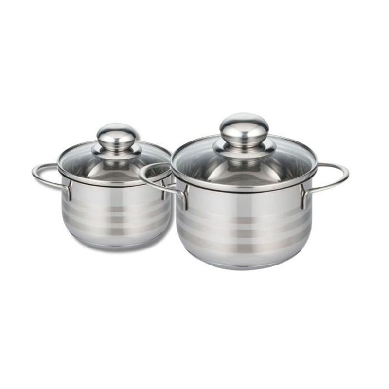 KALINDRA | BB. Saucepans Fackelmann Elo Brillant Steel 1,75 L 1,25 L 2 Pieces