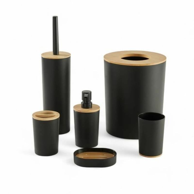 KALINDRA | BB. Bath Set TODAY HOY Black Plastic Modern (6 Units)