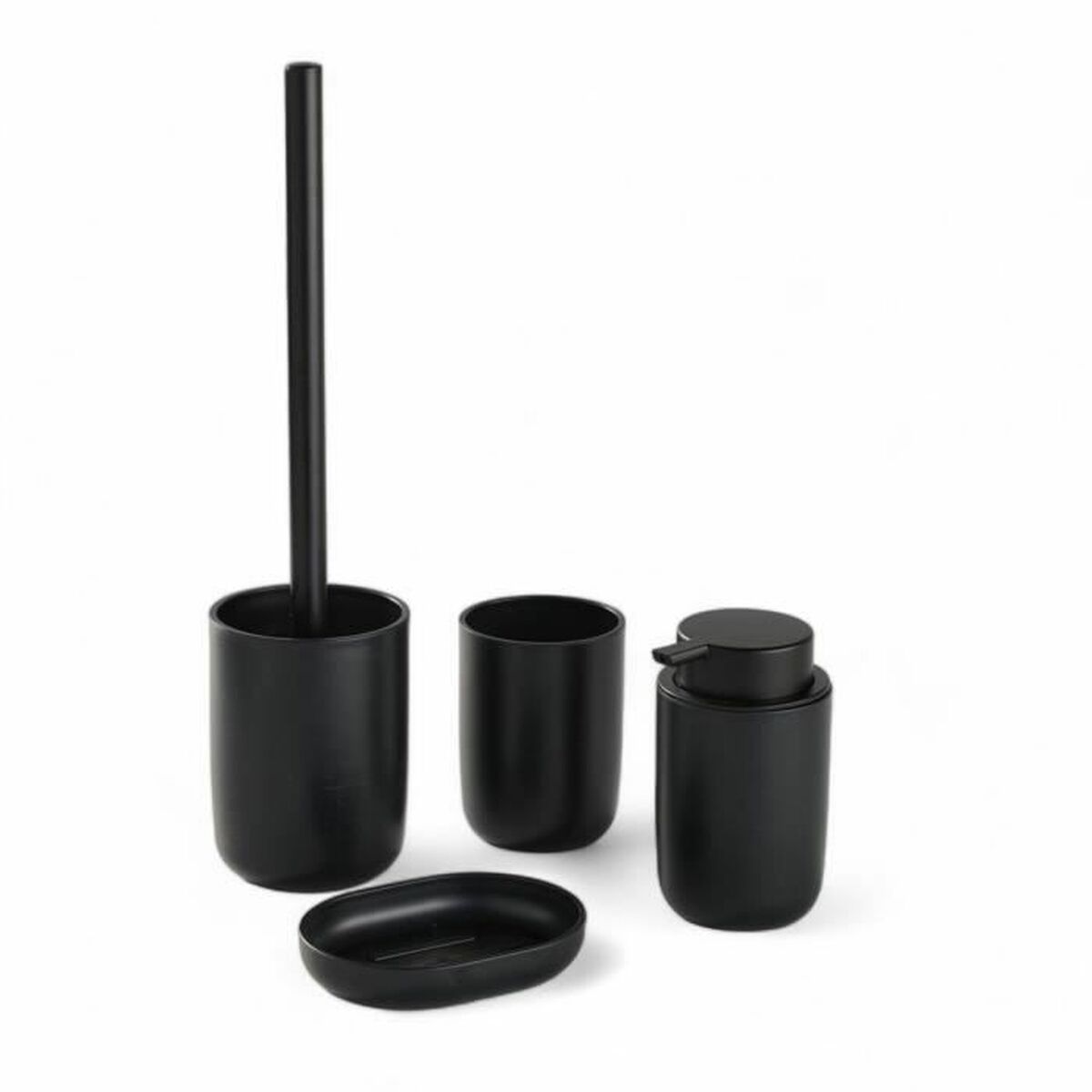 KALINDRA | BB. Bath Set TODAY HOY Black Plastic Modern 4 Pieces (4 Units)