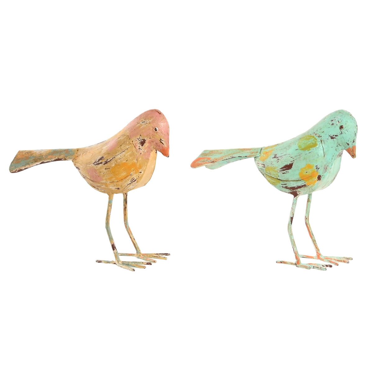 KALINDRA | BB. Deko-Figur Home ESPRIT grün Rosa 26 x 9 x 24 cm (2 Stück)