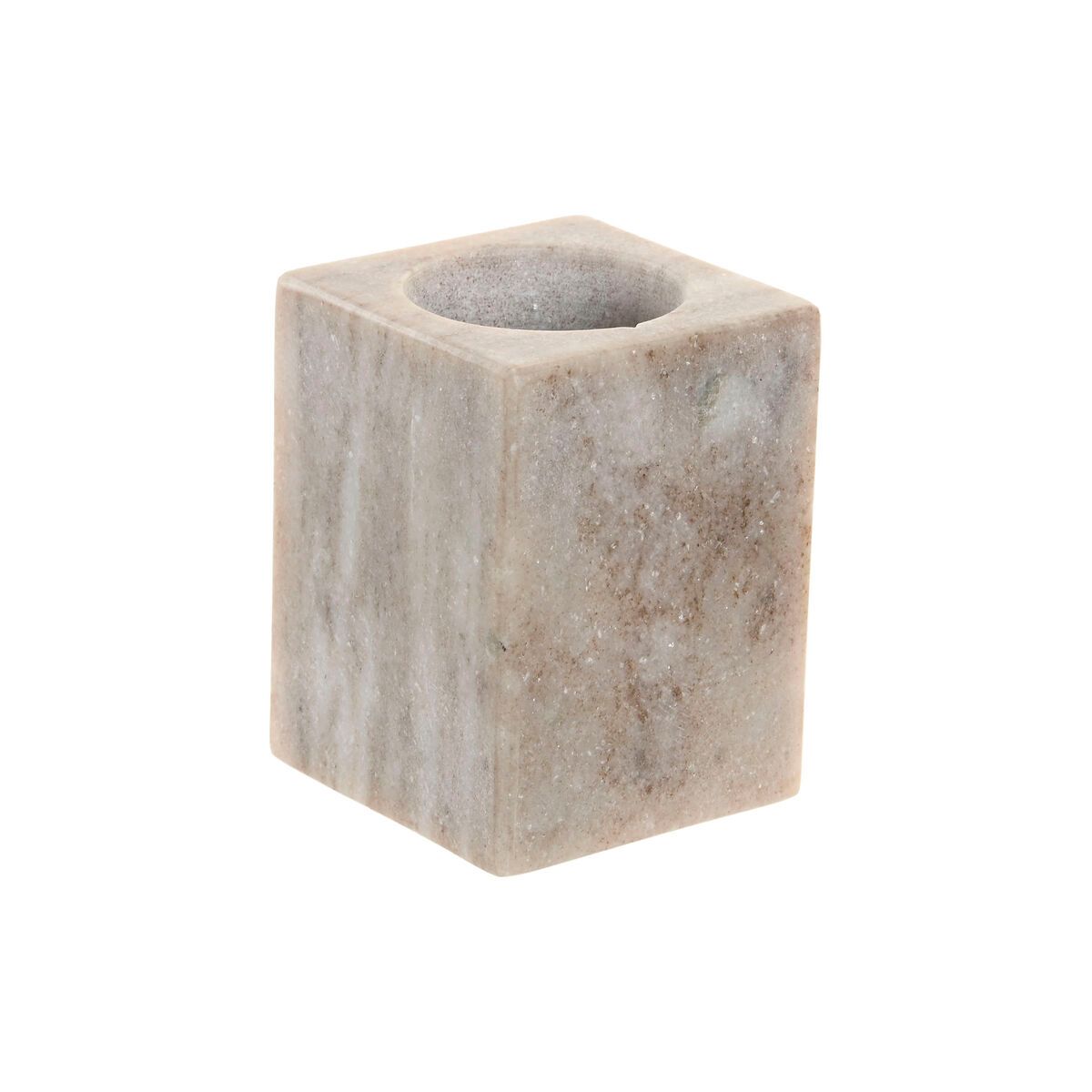KALINDRA | BB. Toothbrush Holder Home ESPRIT White Brown Marble 7,5 x 7,5 x 10,5 cm