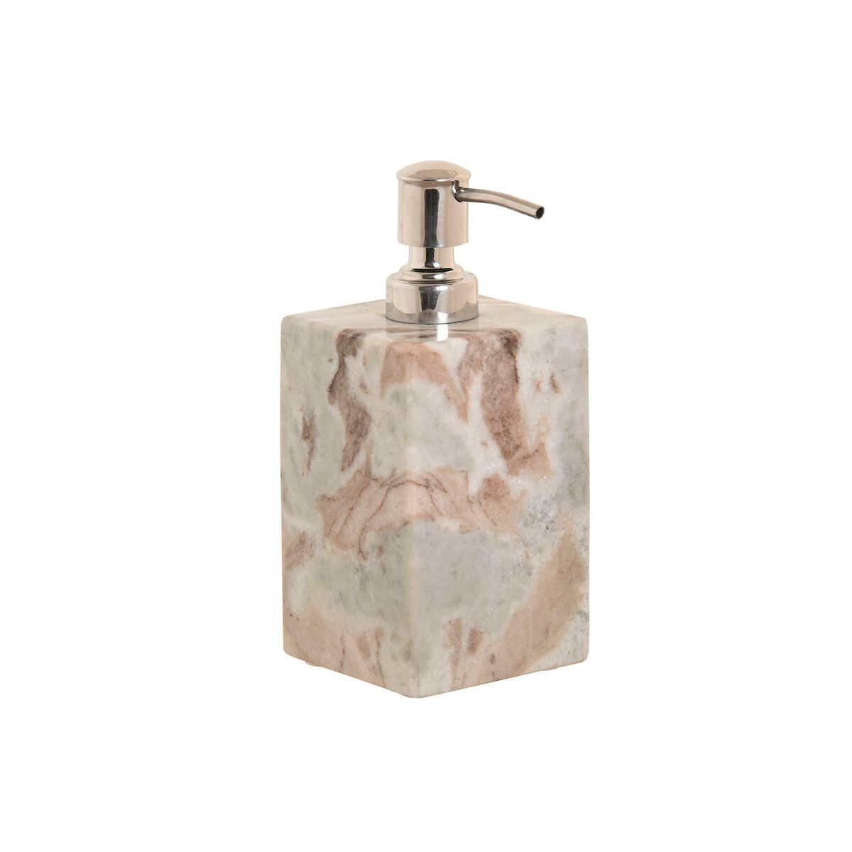 KALINDRA | BB. Soap Dispenser Home ESPRIT White Brown Marble Modern 7,5 x 7,5 x 18 cm