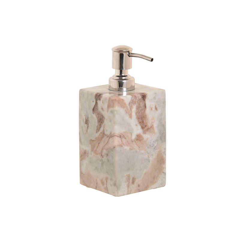 KALINDRA | BB. Soap Dispenser Home ESPRIT White Brown Marble Modern 7,5 x 7,5 x 18 cm
