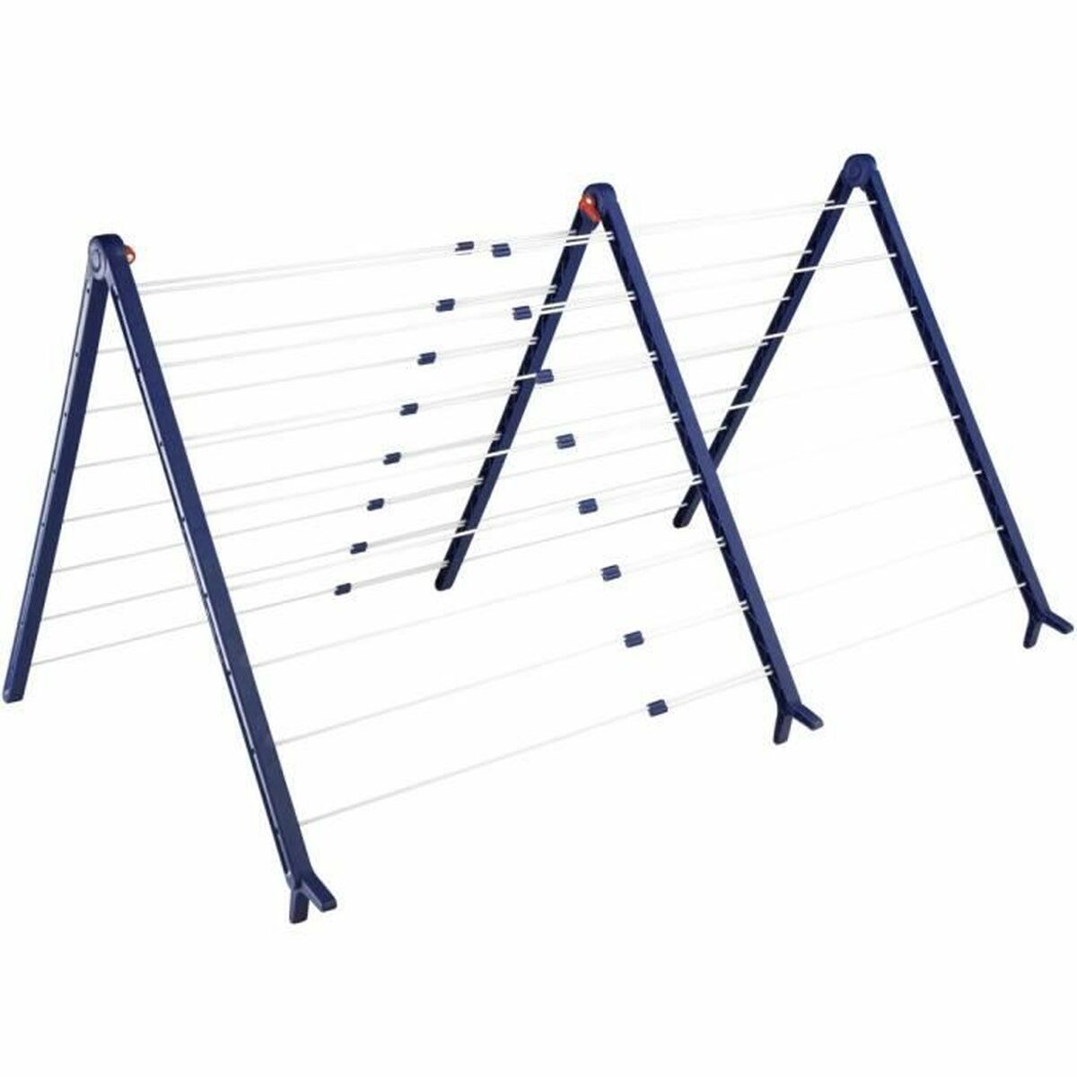 KALINDRA | BB. Clothes Line Leifheit Bathtub Dryer Pegasus V 133 x 66,5 cm Blue White Metal