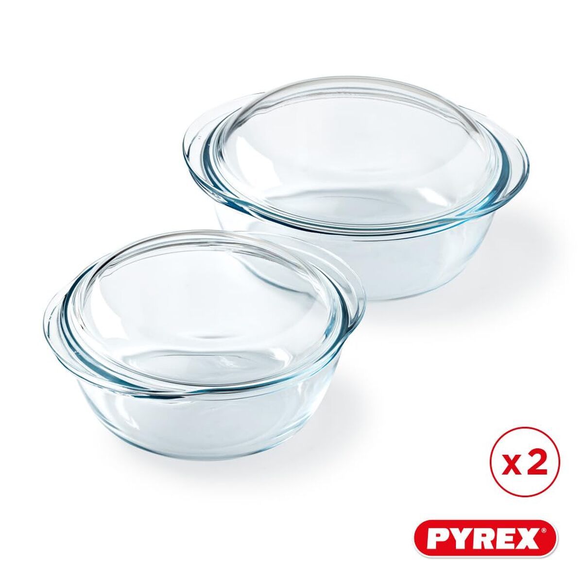KALINDRA | BB. Saucepan Pyrex Transparent 25 x 20 x 27 cm 2 Units