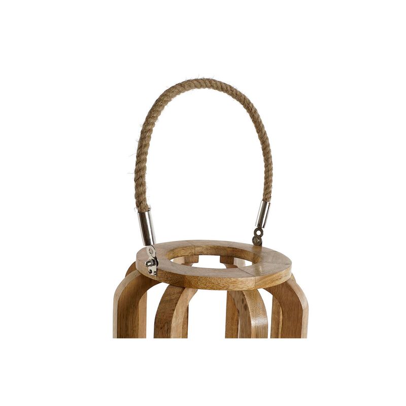 KALINDRA | BB. Bougeoir Home ESPRIT Naturel Verre Bois de manguier 25 x 25 x 35 cm