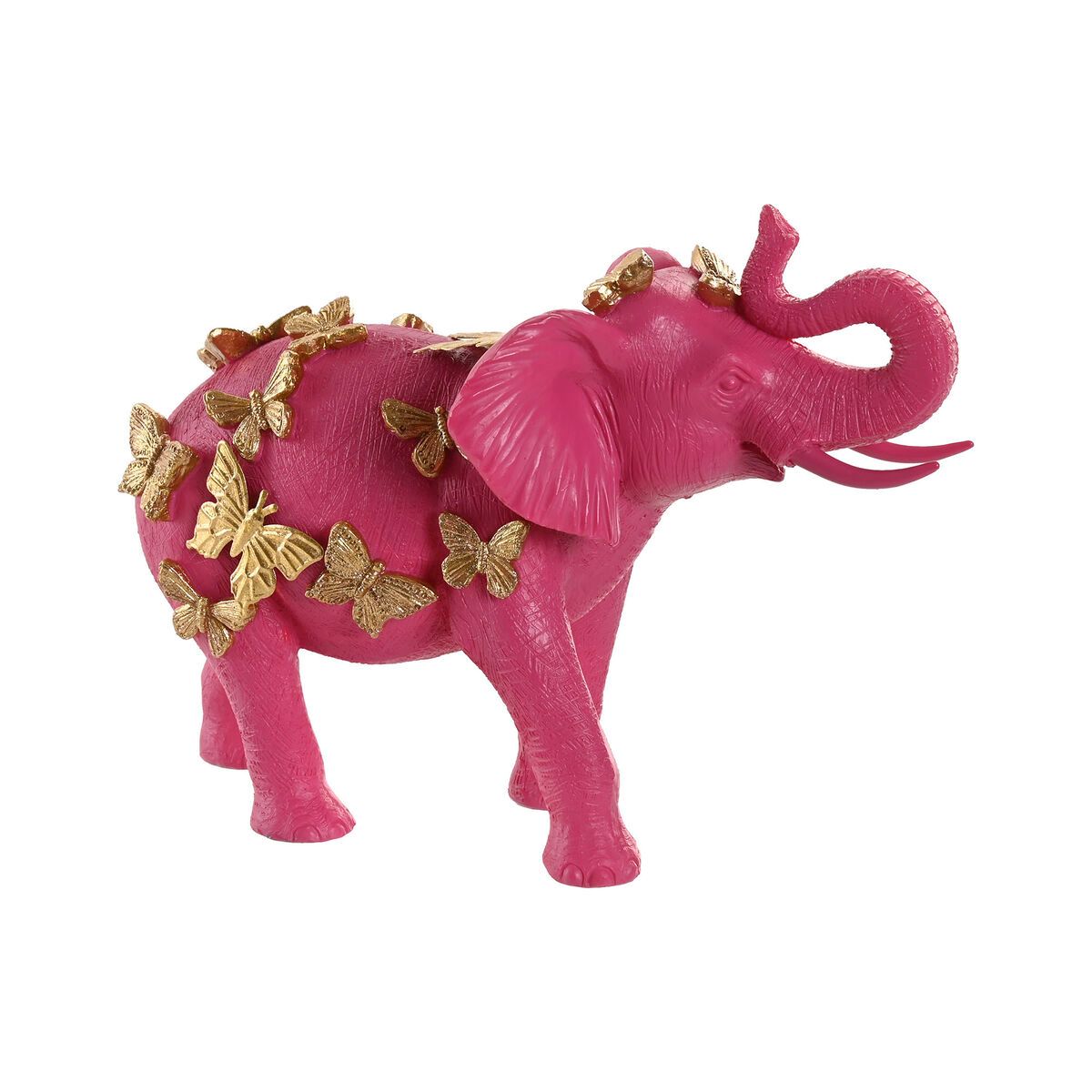 KALINDRA | BB. Decorative Figure Home ESPRIT Golden Fuchsia Elephant 26 x 13,5 x 19 cm