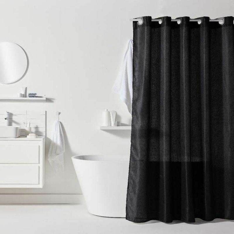 KALINDRA | BB. Shower Curtain TODAY Black Polyester 180 x 200 cm (12 Units)