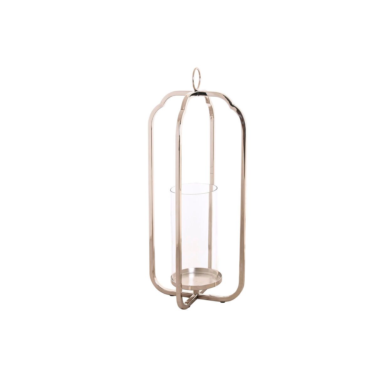 KALINDRA | BB. Candleholder Home ESPRIT Silver Crystal Steel 21 x 21 x 49 cm