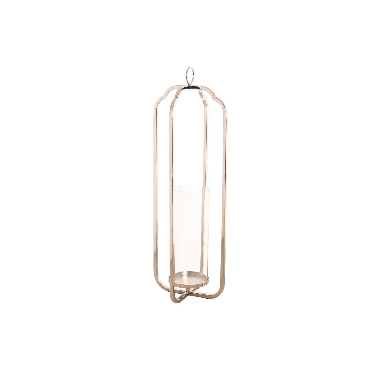KALINDRA | BB. Candleholder Home ESPRIT Silver Crystal Steel 21 x 21 x 62 cm