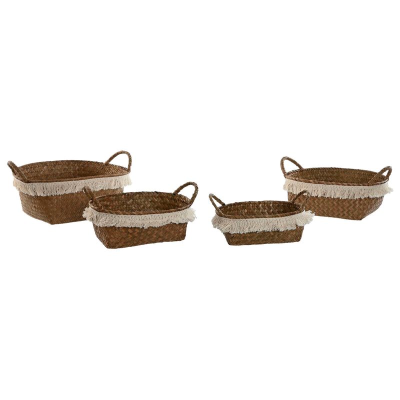 KALINDRA | BB. Basket set Home ESPRIT Natural Fibre Boho Worn 33 x 25 x 15 cm