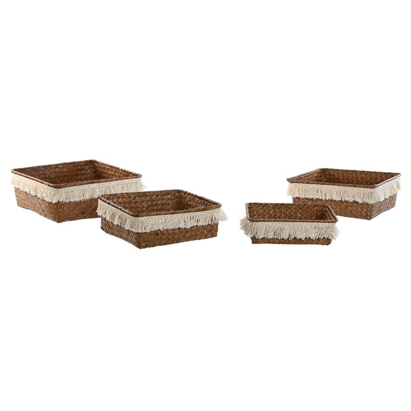 KALINDRA | BB. Basket set Home ESPRIT Natural Fibre Boho Worn 26 x 26 x 10 cm