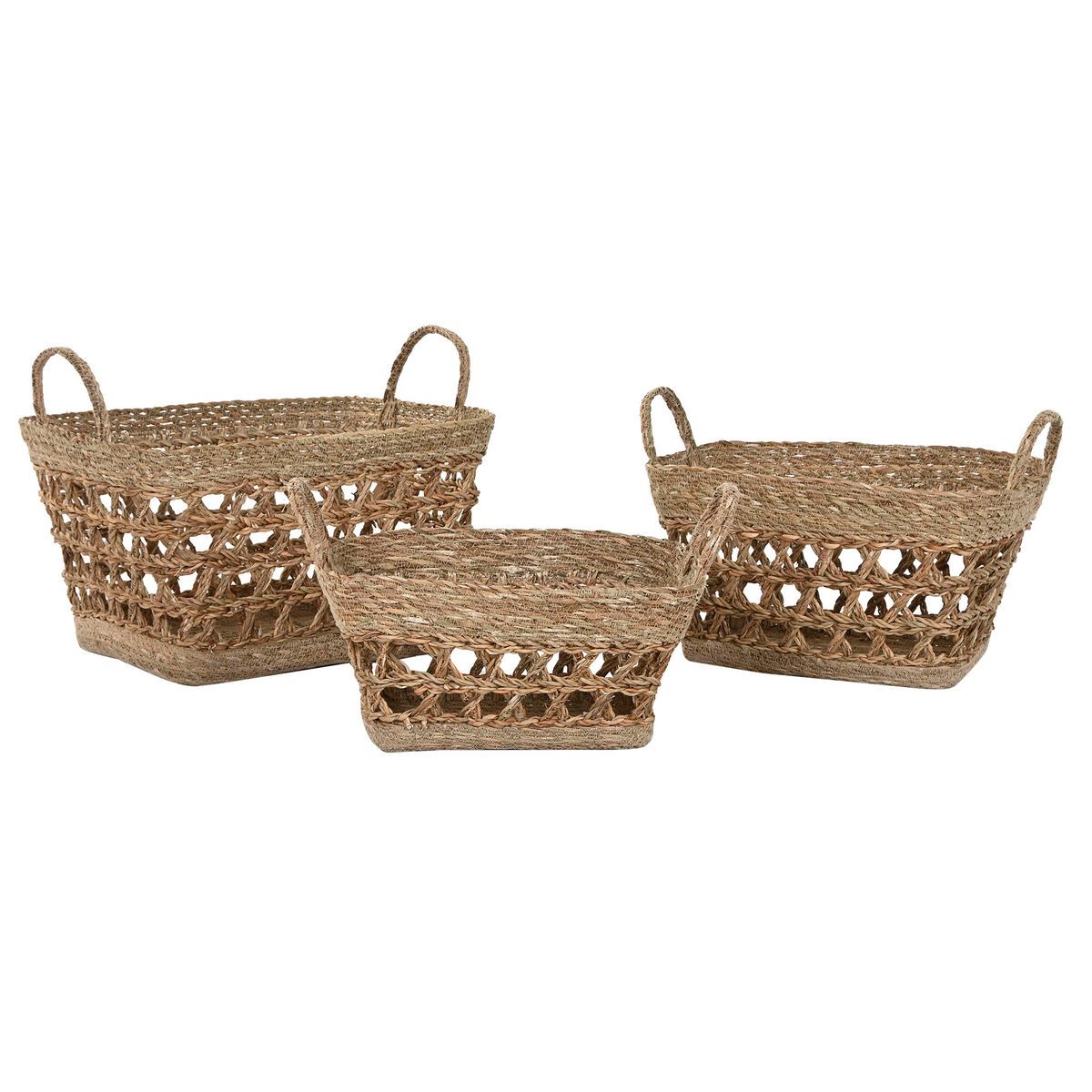 KALINDRA | BB. Basket set Home ESPRIT Seagrass Tropical 45 x 35 x 35 cm
