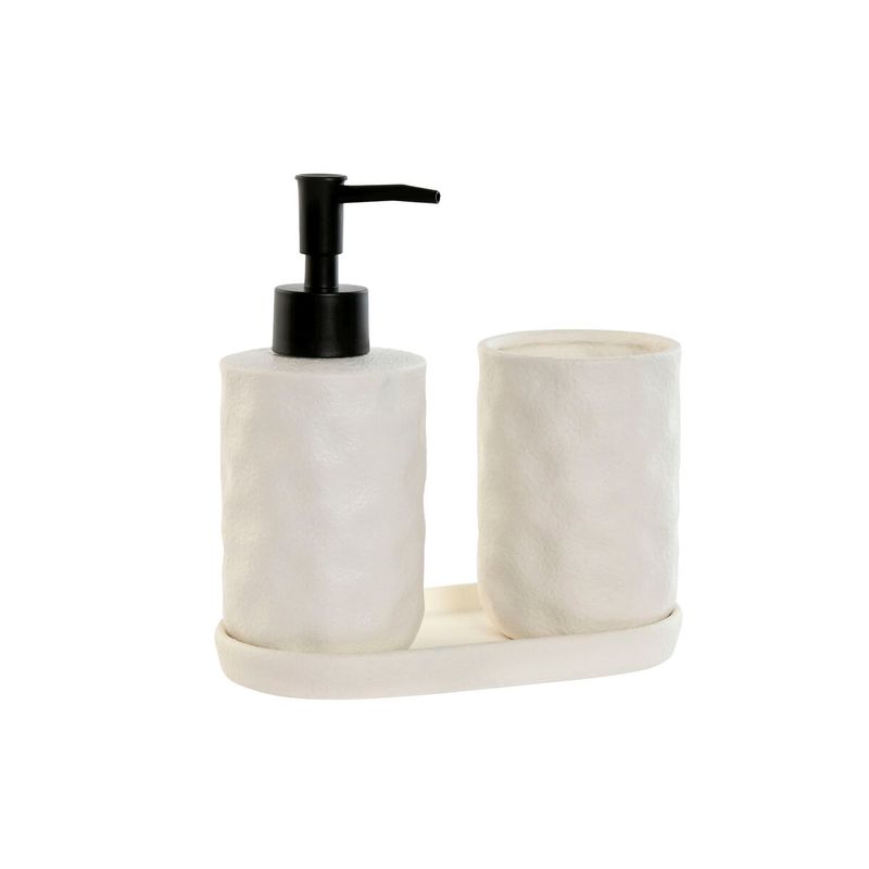 KALINDRA | BB. Bath Set Home ESPRIT White ABS Dolomite 17,5 x 9,5 x 18 cm 3 Pieces