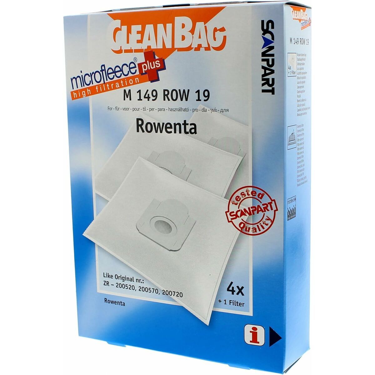 KALINDRA | BB. Replacement Bag for Vacuum Cleaner Scanpart M 149 ROW 19 ROWENTA