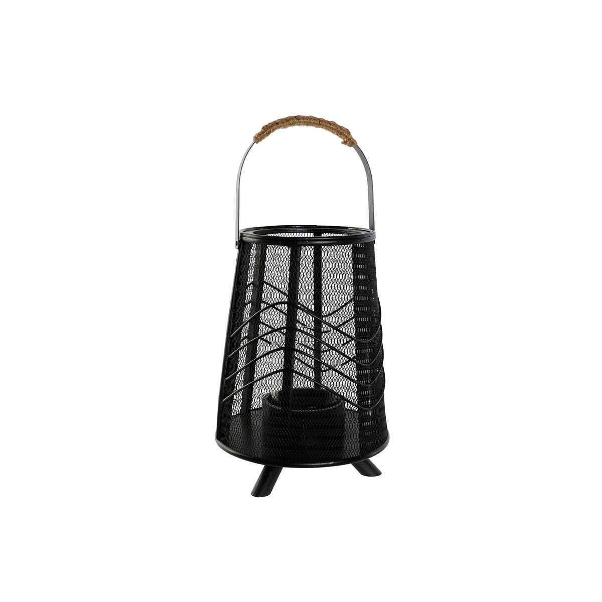 KALINDRA | BB. Candleholder Home ESPRIT Black Metal 23 x 23 x 31,5 cm