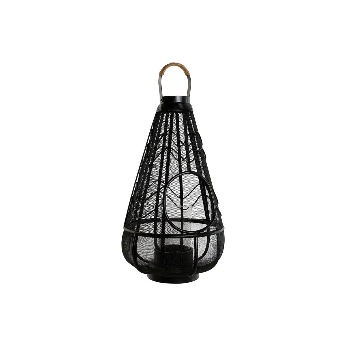 KALINDRA | BB. Candleholder Home ESPRIT Black Metal 28 x 28 x 50 cm