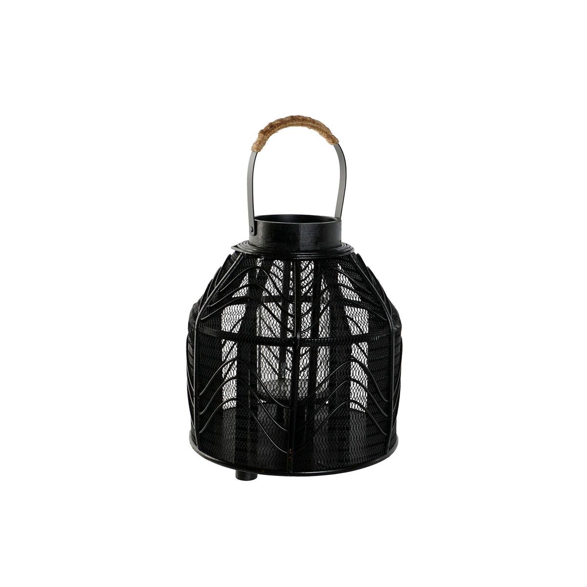 KALINDRA | BB. Candleholder Home ESPRIT Black Metal 26,5 x 26,5 x 28 cm
