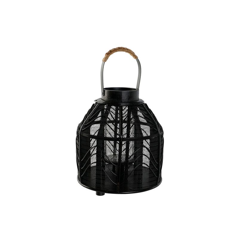 KALINDRA | BB. Bougeoir Home ESPRIT Noir Métal 26,5 x 26,5 x 28 cm