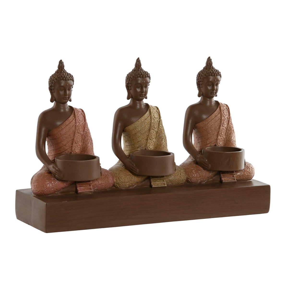 KALINDRA | BB. Candleholder Home ESPRIT Brown Orange Coral Lime Resin 28 x 8,5 x 17 cm