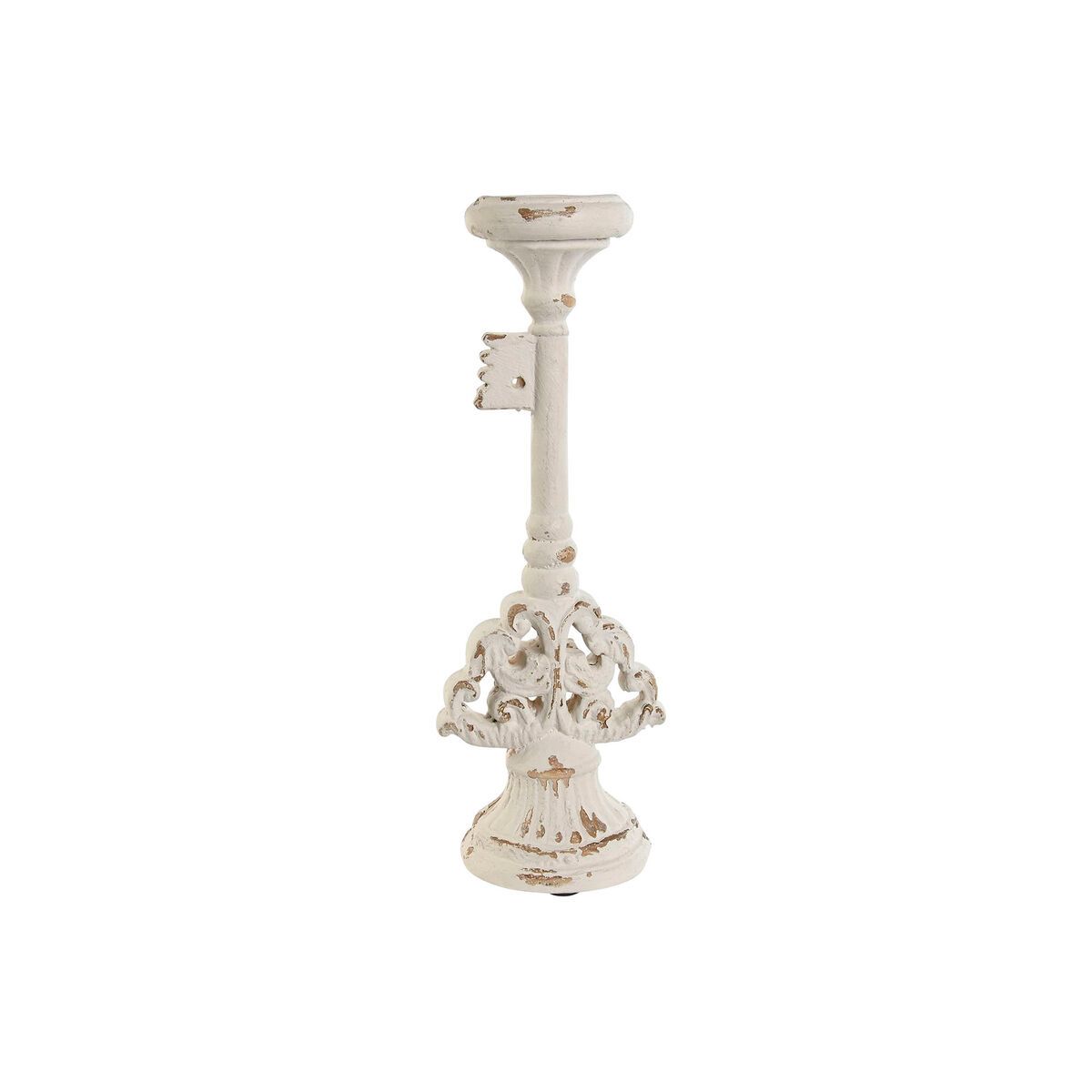 KALINDRA | BB. Candleholder Home ESPRIT White Resin 18 x 18 x 50 cm 18 x 15 x 51,5 cm