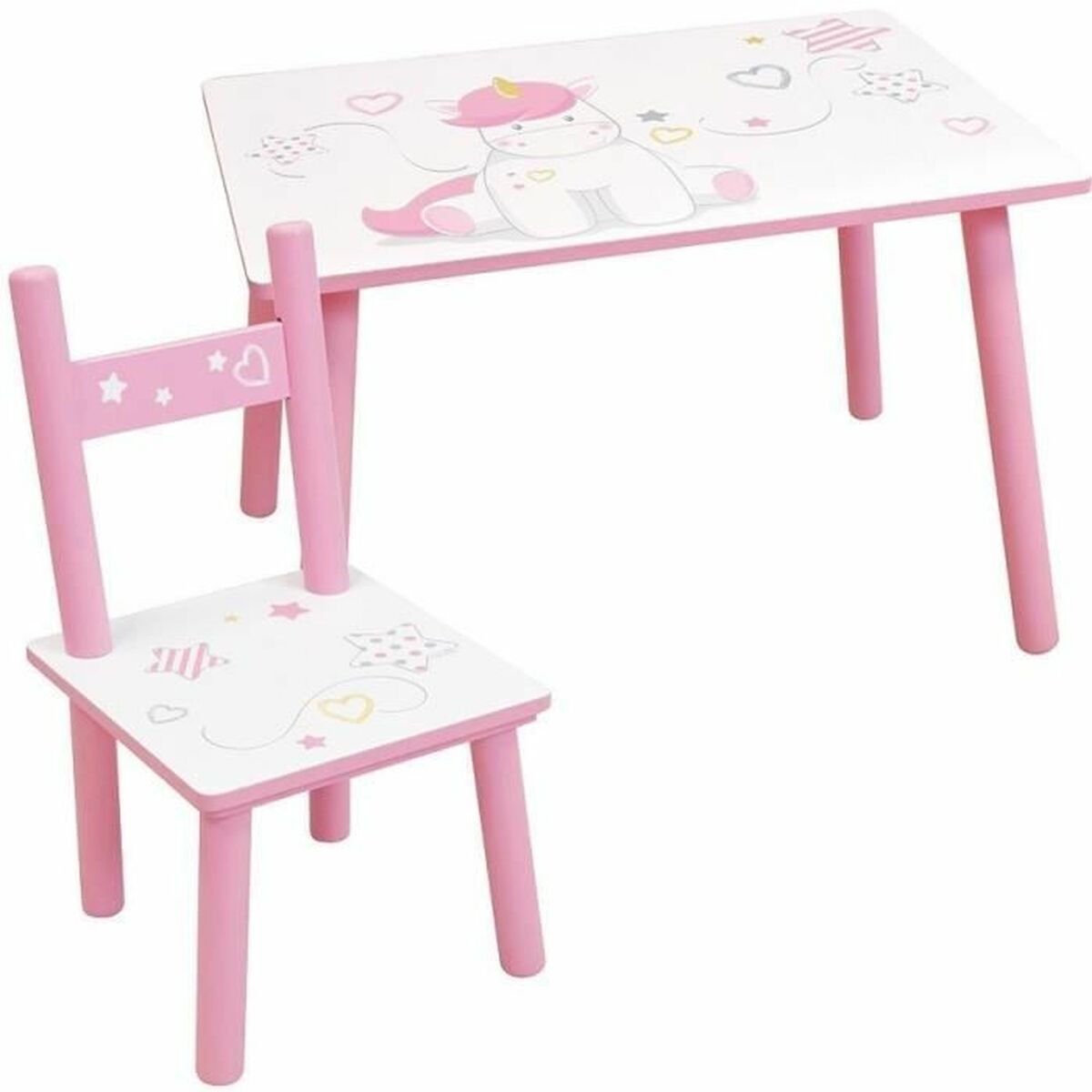 KALINDRA | BB. Children's table and chairs set Fun House UNICORN